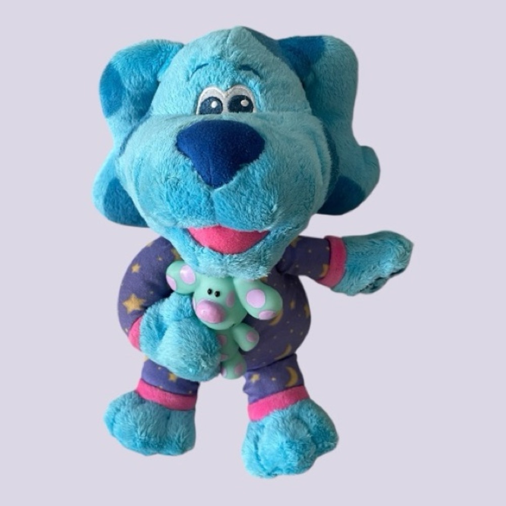 Blue's Clues & You! Bedtime Blue Plush Dog in Pajamas with Polka Dot Friend